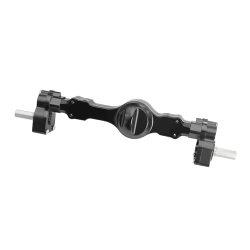 CNC Aluminum Front and Rear Portal Axle Assembly with Steel Gears for WPL C74 C14 C24 B14 B24 B16 B36 C64 1/10 1/16 RC Crawler Truck Upgrades Parts (Black Rear) - color: Black Rear