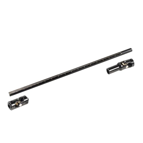 1/10 RC Crawler Stainless Steel Cut to Length Driveshaft 68-229mm Universal Drive Shaft for SCX10 III/Pro Capra TRX4 VS4-10 UTB18 LCG Chassis Cheater Rigs Upgrade Parts (Black,2) - color: Black