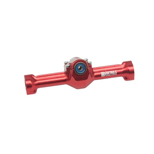 Hobby Details Aluminum Rear Axle Gear Box Skid Link Wheel Upgrade Set for 1/30 Axial SCX30 Jeep Wrangler RC Cars, Red (Rear Axle) - color: Rear Axle