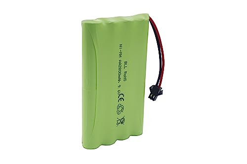 9.6V 2800mah AA Rechargeable Battery with SM-2P Plug with USB Charging Cable for RC Toys Cars Trucks Tanks Engineering Vehicles Remote Control Boats Electric Toys Rechargeable Batteries