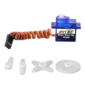 FEETECH 90R 5packs 360 Degree Continuous Servos Micro Servo 9g Mini Servo Motor with Plastic Shell for Robot Car Plane RC Helicopter