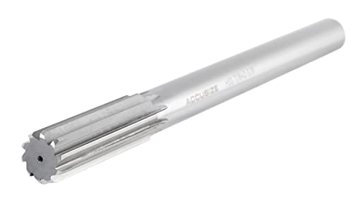Accusize Industrial Tools 7/8'' H.S.S. Straight Shank Straight Flute Chucking Reamer, Flute Length 2-5/8'', Oal 10'', Right Hand, 8 Flute, 5015-0245 | 7/8" HSS Straight Shank Straight Flute Chucking Reamer, Flt Len 2-5/8", OAL 10", Right Hand Cut, 8 Flute