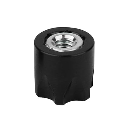 4PCS Aluminium Wheel Rim Center Cap M4 Nuts with Tool for 1/10 RC Crawler Axial SCX10 90046 TRX4 TRX6 Tamiya Recat RC Crawler Upgrades，Star Shape (Black) - color: Black