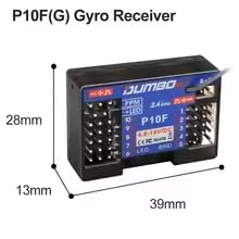 2PCS Dumborc 2.4Ghz P10F RC Car Receiver 10 Channel Receiver for DDF-350 Transmitter for Rc Cars