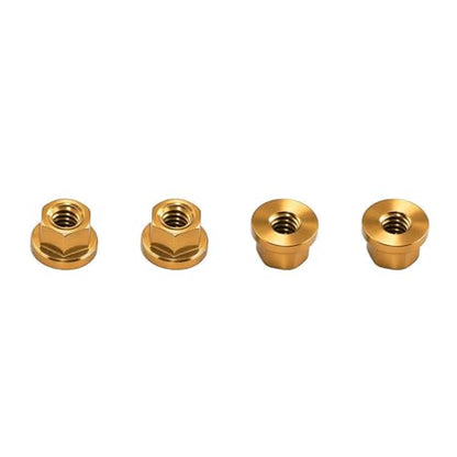 4PCS Aluminum Alloy Wheel Rim M2 Nuts RC Upgrade Parts for AXIAL 1/30 SCX30 Ford Bronco Jeep K10 RC Climbing Car (Gold) - color: Gold