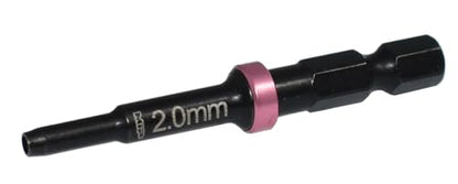 MIP Nut Driver 1/4" Drive Bit Speed Tip For Small Drills for Traxxas Arrma Axial Losi Redcat RC Quadcopter Helicopter FPV Racing Drone Models (2.0mm) - size: 2.0mm