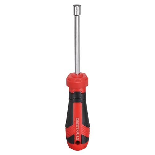 HARFINGTON SAE Nut Driver 1/4" CR-V Non-Magnetic Tip Hollow Shafts Hex Socket Screwdriver with Anti-Slip Handle for Automobile Repair Bit Driver - size: 1/4"