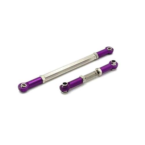 RC Models Components for Mn78 for Mn82 for Mn168 1/12 Metal Steering Rod Link Tie RC Car Upgrades Parts Modified Replacement Accessories - color: Purple