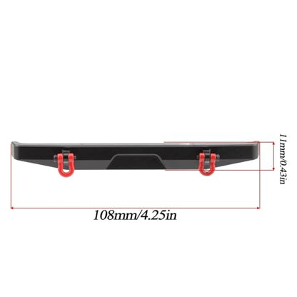 RC Bumper For TRX4M K10 1/18 Aluminum Front Rear Bumper With Tow Trailer Hook RC Crawler Car Upgrade Parts Accessories(Rear) - color: Rear