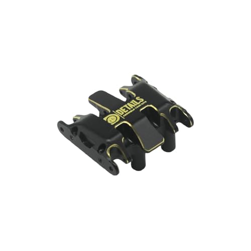 Aluminum Skid Plate Upgrade Set for 1/30 Axial SCX30 Jeep Wrangler, Metal Chassis Protection with Mounting Screws, Black and Red Options (SCX30 Brass Skid Plate) - color: Scx30 Brass Skid Plate