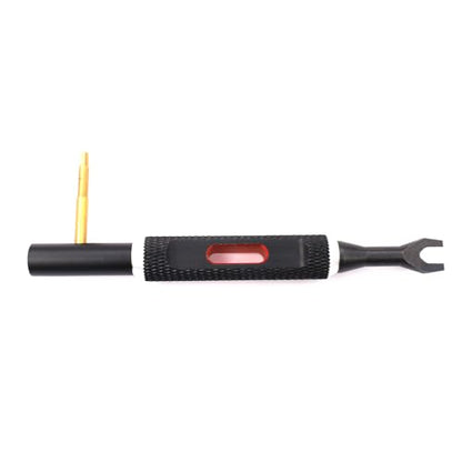 RC Multi-Function Wrench Turnbuckle Nut Ball Joint Remover 4mm Universal Repair Tool with 2.0mm Screwdriver for 1/10 1/8 1/24 Crawler Truck Off Road Car Boat Drone Airplane(Black Red) | 4mm Universal Repair Tool,2.0mm Screwdriver,for 1/10 1/8 1/24 Crawler