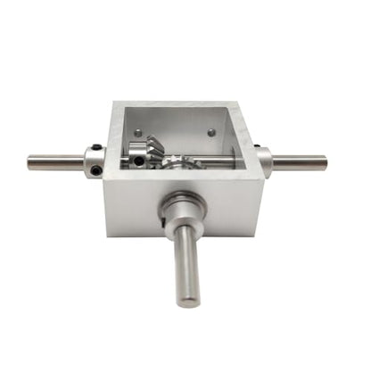 1:1 Right Angle Bevel Gearbox 1 Module 20 Teeth 90° Angle Drive Steering Gear Device Simple Mechanical DIY Module with 6mm Shaft - size: 6mm shaft, style: 1 output shaft