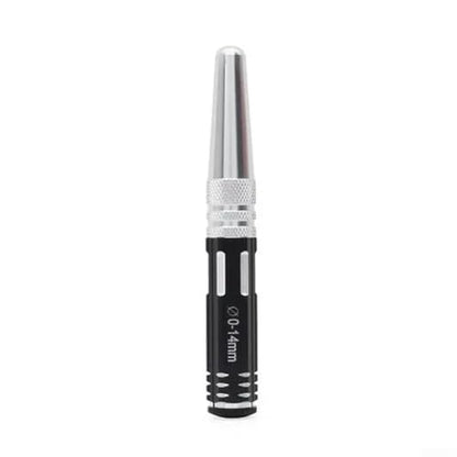 Hole Expander Tool, 0-14mm Stainless Steel Taper Reamer for Plastic, Spiral Shell Hole Opener with Orange Coating Handle for RC Car Model Kit