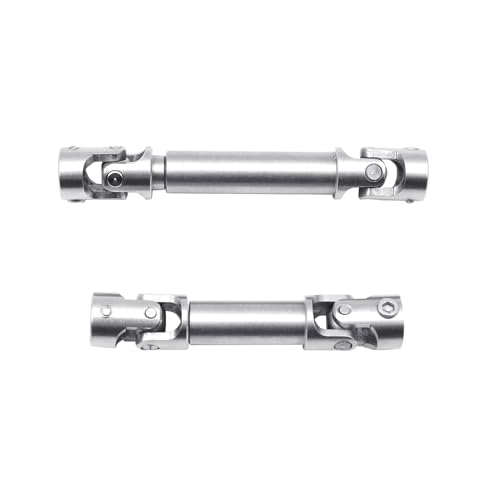 2Pcs Stainless Steel Universal Joint Drive Shafts Chassis Center Driveshaft for 1/18 RC Crawler Redcat Ascent-18 Upgrade Parts
