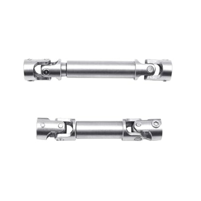 2Pcs Stainless Steel Universal Joint Drive Shafts Chassis Center Driveshaft for 1/18 RC Crawler Redcat Ascent-18 Upgrade Parts