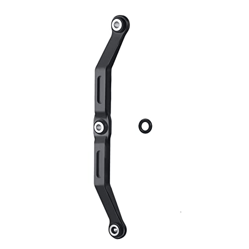 RCLIONS Aluminum Steering Link for 1/18th TRX4M RC Crawler Car Upgrades (Black) - color: Black