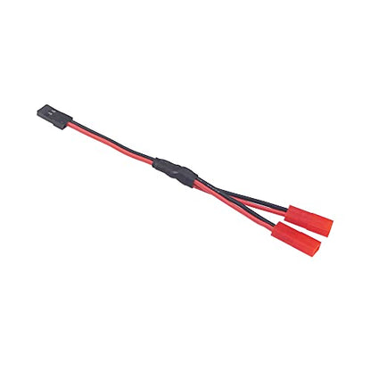 4pcs Servo Wire JR to JST Y Splitter Harness Parallel Wire & JST to JR Male/Female 10cm/4in Servo Connector Adapter Conversion Cable for RC Kits(B190-4)