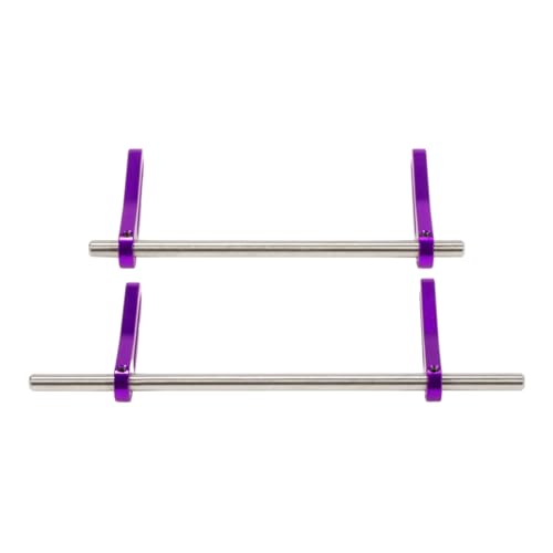 Aluminum Adjustable Front and Rear Modular Bumper Mount Set for 1/10 RC Crawler Chassis LCG Rigs Comp Builds TRX4 SCX10 Gspeed Power Wagon Cliffhanger Body (Purple) - color: Purple