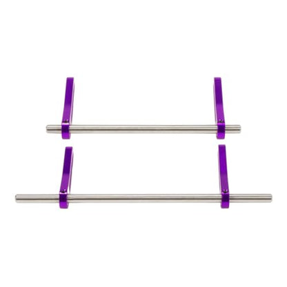 Aluminum Adjustable Front and Rear Modular Bumper Mount Set for 1/10 RC Crawler Chassis LCG Rigs Comp Builds TRX4 SCX10 Gspeed Power Wagon Cliffhanger Body (Purple) - color: Purple