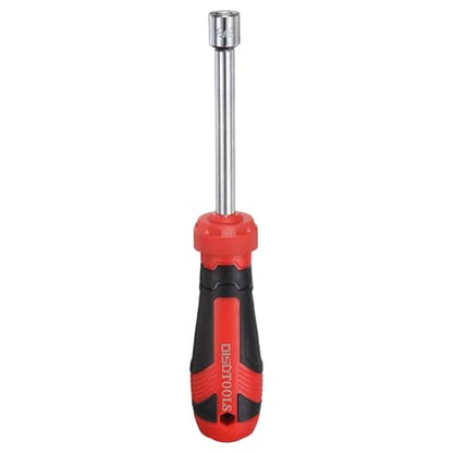 HARFINGTON SAE Nut Driver 3/8" CR-V Non-Magnetic Tip Hollow Shafts Hex Socket Screwdriver with Anti-Slip Handle for Automobile Repair Bit Driver - size: 3/8"