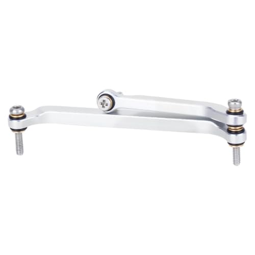 RC Steering Link Aluminum Alloy Steering Rod Linkage Remote Control Truck Replacement CNC Machined Part Suitable for SCX30 Model, Silver - color: Silver