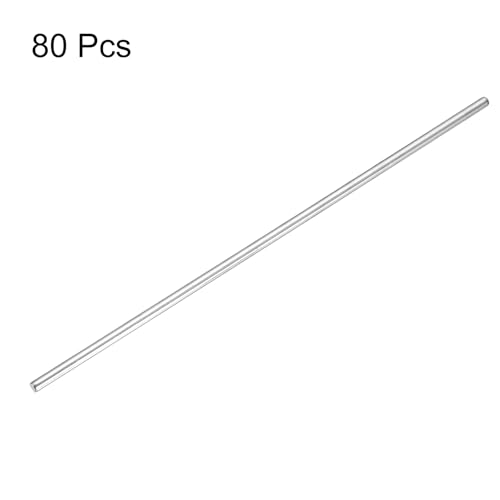 MECCANIXITY 80pcs 3mmx150mm Toys Shaft Round Rod Axles Drive Shaft for DIY RC Car Truck Boat Helicopter Model Part, Silver - size: 3mmx150mm