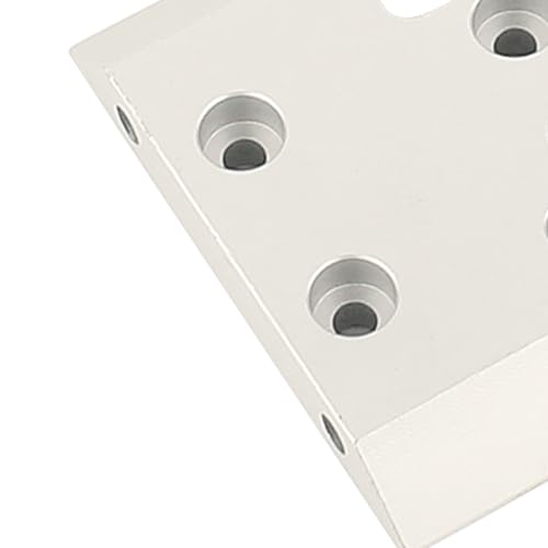 LCG Adjustable Transmission Mount Gearbox Skid Plate for 1/10 RC Crawler Axial SCX10 Lower Center of Gravity Metal Upgrade Part (Silver) - color: Silver