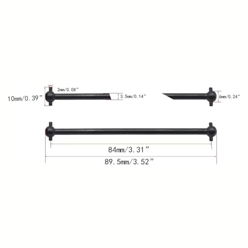 RC Car Accessories for HSP 94111 94108 94170 1/10 rc Car Replacement Parts 4Pcs Steel Dogbone Drive Shaft Wheel Axle 08029 02033 Black