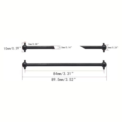 RC Car Accessories for HSP 94111 94108 94170 1/10 rc Car Replacement Parts 4Pcs Steel Dogbone Drive Shaft Wheel Axle 08029 02033 Black