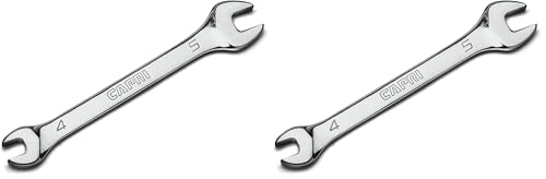 Capri Tools 4 mm x 5 mm Slim Mini Open End Wrench, Metric (Pack of 2) - size: 5/32 in x 13/64 in (Pack of 2)