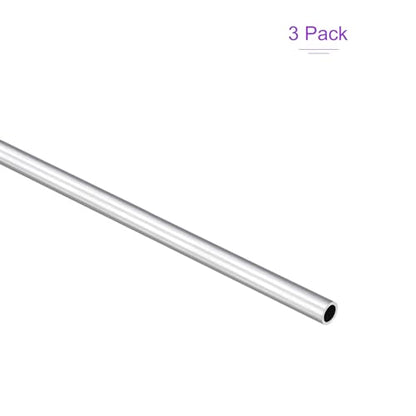 DMiotech 3Pack (5mm OD x 4mm ID) 6063 Aluminum Round Tube 300mm Length Industry Metal Tubing for Machinery Frame Construction DIY Projects - size: 5mm x 4mm x 300mm