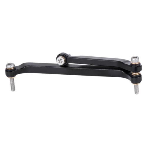 RC Steering Link Aluminum Alloy Steering Rod Linkage Remote Control Truck Replacement CNC Machined Part Suitable for SCX30 Model, Black - color: Black