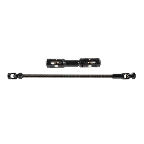 SCX10 Drive Shaft 2PCS SCX10 Driveshaft Stainless Steel Rear Front Driver Shaft 68-229mm Cut to Length for 1/10 RC Crawler LCG Rig Sportsy Scalers GSPEED Capra SCX10 Pro Element DIY SCX10 (Black) - color: Black