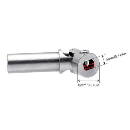 2Pcs Stainless Steel Universal Joint Drive Shafts Chassis Center Driveshaft for 1/18 RC Crawler Redcat Ascent-18 Upgrade Parts