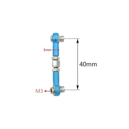 RC Links Linkage for Traxxas for Slash 4X4/2WD 1/10 rc Cars Upgrade Parts 1 Set 7 Pcs Metal Turnbuckle Camber Link End Adjustable Kit(Red) - color: Red