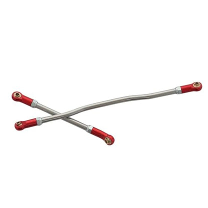 Compatible with Axial for Capra for Unlimited Trail RTR 1/10 RC Car Upgrade Parts Metal Adjustable Steering Links Kit Rod End RC Car Linkage(Red) - color: Red