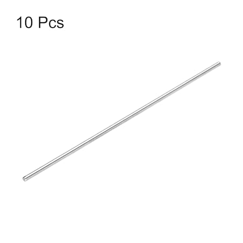MECCANIXITY 10pcs 2mmx100mm Toys Shaft Round Rod Axles Drive Shaft Iron Shaft for DIY RC Car Truck Boat Helicopter Model Part, Silver - size: 2mmx100mm