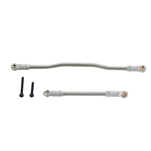 Compatible with Axial for Capra for Unlimited Trail RTR 1/10 RC Car Upgrade Parts Metal Adjustable Steering Links Kit Rod End RC Car Linkage(Silver) - color: Silver