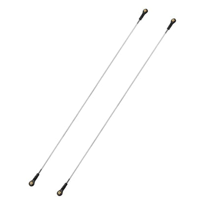 MECCANIXITY 2Pcs RC Boat Push Rod, 304 Stainless Steel Lever Steering Linkage Tie Rods with M2 Ball Head Joint for RC Car Boat Helicopter DIY Model Parts, 323-333mm - size: 323-333mm