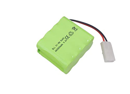 sea jump 2PCS AA 9.6V 2800mah RC Battery Pack with Tamiya Plug and USB Charging Cable Suitable for Toy Tank Engineering, Flat Semi-Trailer Truck, RC Car, Ni-MH High Capacity Battery
