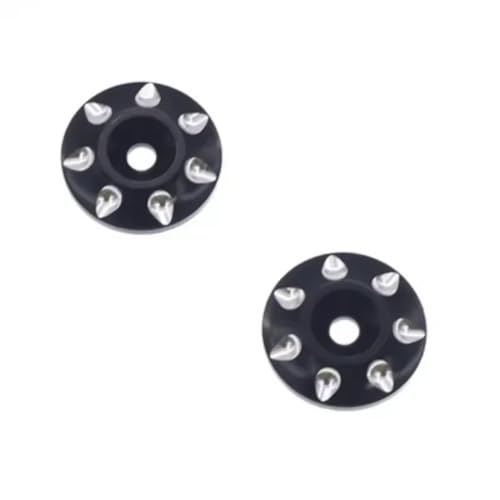 RC Jouets Parts for Buggy 1/10 1/8 RC Car Off Road Short Course Truck 2pcs Metal Wing Mounting Tail Washer M3 Screw Gasket Cat Accessory(Black) - color: Black