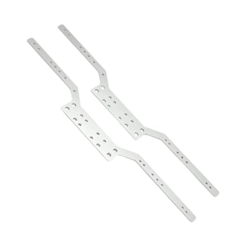 Yiju 2 Pieces Rc Car Chassis Rails Aluminium Alloy Rc Crawler Chassis Frame Rails Convenient Accessories Suitable for Rc Car Assembly Hobby C, Argent - color: Argent