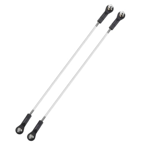 MECCANIXITY 2Pcs Adjustable Turnbuckles Camber Link, 334-344mm Turnbuckle Rod Steering Servo Linkage with M3 Ball Head Rod Ends for RC Car Replace Parts - size: 334-344mm