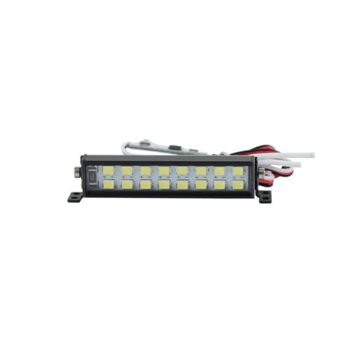 RC Light Bar 16 LED 2.05Inch Aluminum RC Lights RC Crawler Accessories for Axial SCX10 Traxxas TRX4 TRX4M Arrma Senton Redcat GEN7 1/10 1/18 Scale Rock Crawler Truck RC Car Roof Light Kit