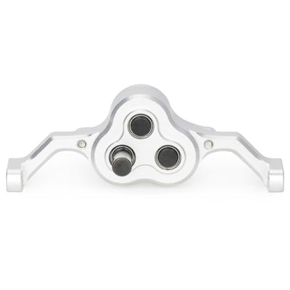 Aluminum Transfer Case Gearbox 70mm Width Underdrive 30% for 1/10 RC Crawler Cheater Rigs LCG Chassis Build DIY Upgrade Parts (Silver) - color: Silver