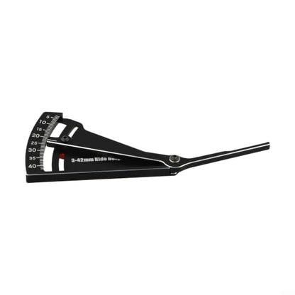 Aluminum Ride Height Gauge for RC Cars 3-42mm Adjustable Wheel Camber Ruler Tool Kit for On-Road Off-Road Trucks Black Finish