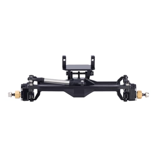 1/18 TRX4M Portal Axle,109.6g Aluminum CNC TRX4M Axle, Extended +10mm TRX4M Portal Axles with Two Servo Mount Options, for RC Crawler Car TRX4M Axle Upgrade Parts (Black)