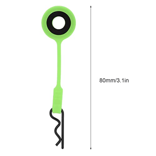 RC Car Body Clips Pins, 4 Pack Universal Metal and Silicone Shell Retainers, Green, Compatible with ARRMA Axial SCX10 D90 GEN8, 1/10 Scale Model Cars