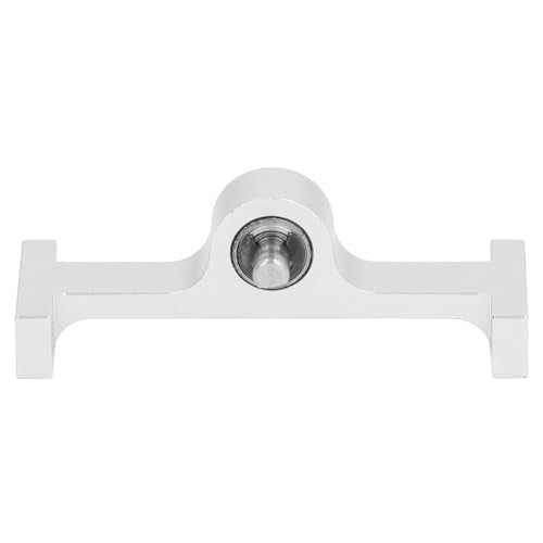 Aluminum Alloy 70mm Transfer Case Transmission Gearbox with 5mm Steel D Shaped Shaft for 1/10 RC Crawler Upgrade Parts (Silver) - color: Silver