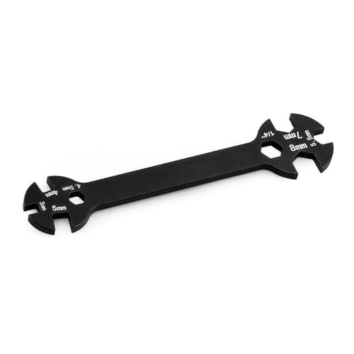 Special Tool Wrench 3/4 / 5/5.5/7 / 8MM Remote Control Car Multifunction Tool Turnbuckle Wrench Suitable for Repair Work Remote Control Car Turnbuckle - color: Red